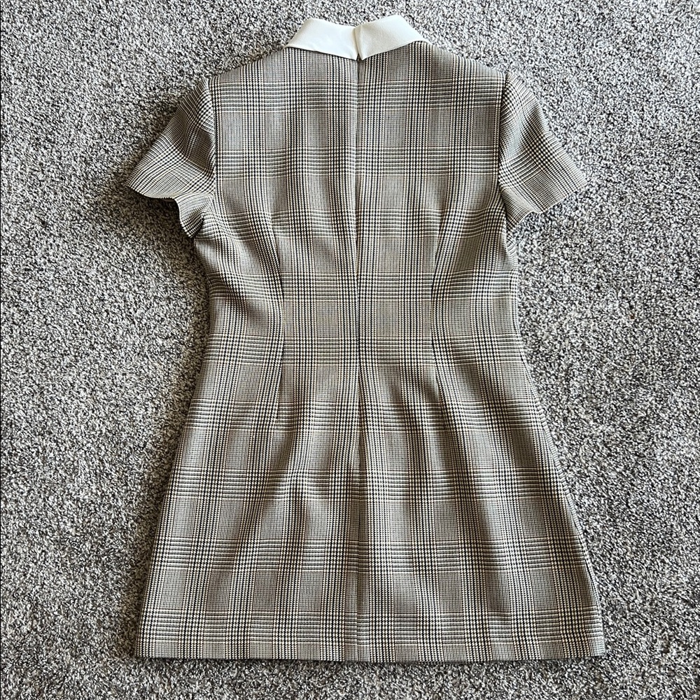 SELF PORTRAIT | Check Wool Mini Dress - Picture 6 of 6